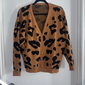 SHEIN Leopard Print Cardigan 2X